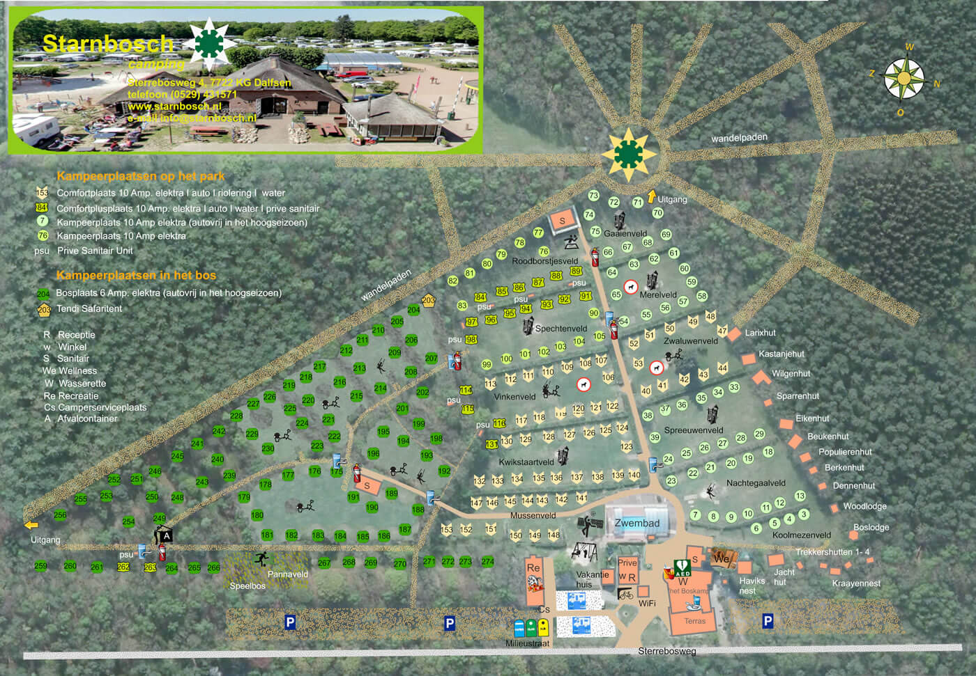 plattegrond camping starnbosch