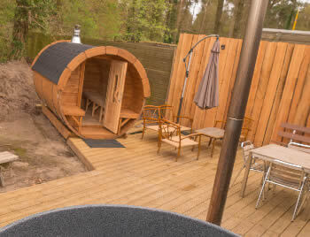 Houtgestookte sauna, heerlijk ontspannen op de camping