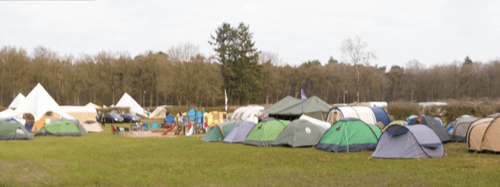 gezellig met de hele groep kamperen op Starnbosch