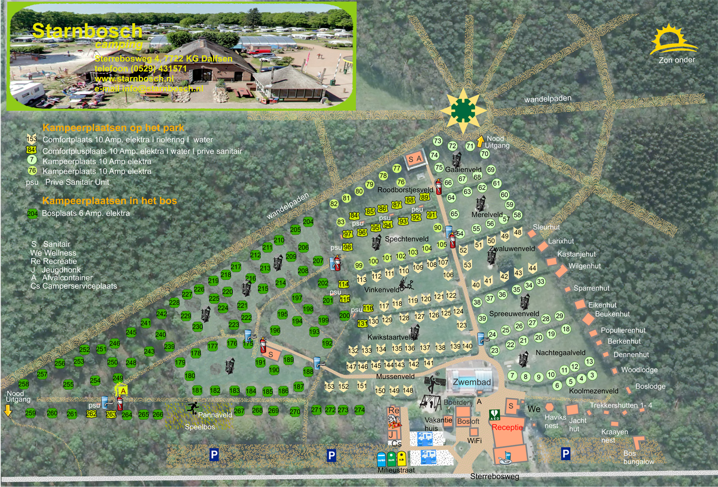 plattegrond camping starnbosch